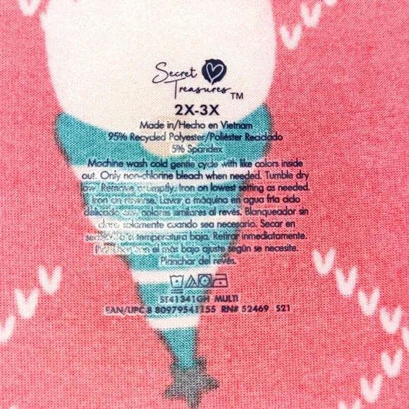 NWT Christmas Gnomes Comfy with Pockets Graphic Print Soft Sleepshirt  Size 3X - Picture 11 of 11